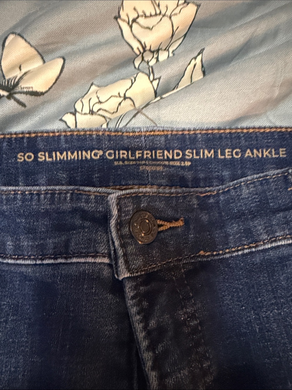Chico's So Slimming Girlfriend Slim Leg Ankle Jeans - Dark Blue
